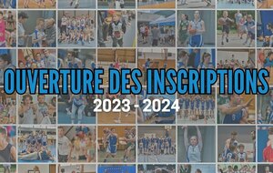 Le 26 juillet &gt;&gt; Ouverture des inscriptions 2023-2024