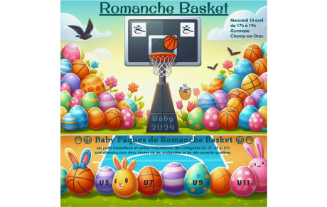 Baby Pâques Romanche Basket Avril 2024
