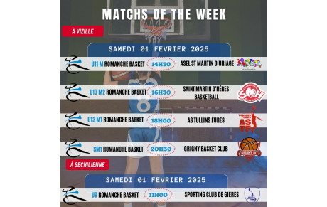 Matchs of the Week - 1 et 2 Février 2025